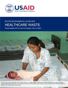 USAID Sector Environmental Guidelines Healthcare Waste