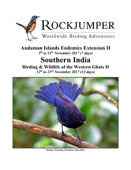 Andaman Islands Endemics Extension