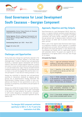 Good Governance for Local Development South Caucasus - Georgian Component