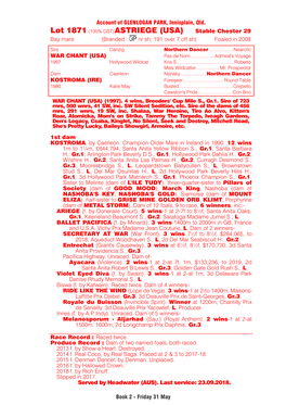 Lot 1871 (100% GST)ASTRIEGE (USA)