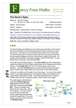 Devil's Dyke Near Brighton Is One of the Great Attractions of the South Downs and Families Come in Their Thousands to Take a Snack and a Drink and a Stroll