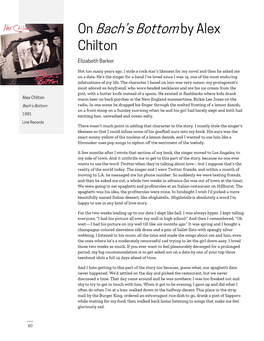 On Bach's Bottomby Alex Chilton