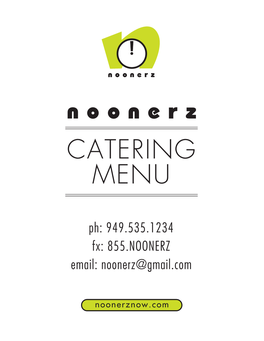 Catering Menu