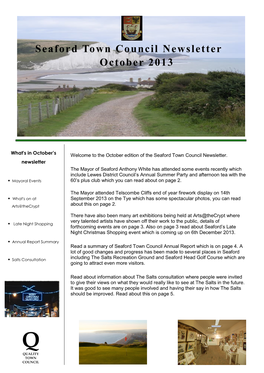 Seaford Town Council Newsletter October 2013
