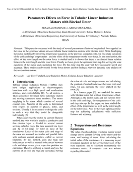 Parameters Effects on Force in Tubular Linear Induction Motors with Blocked Rotor