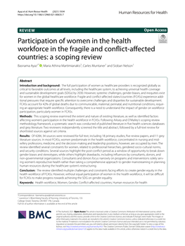 Participation of Women in the Health