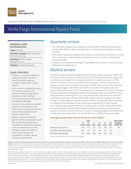 Wells Fargo International Equity Fund