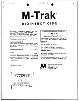 U.S. EPA, Pesticide Product Label, , 11/03/1995