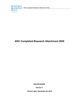 KDC Completed Research Attachment 2020