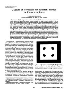 Capture of Stereopsis and Apparent Motion by Illusory Contours