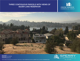 THREE Contiguous PARCELS with VIEWS of SILVER LAKE RESERVOIR