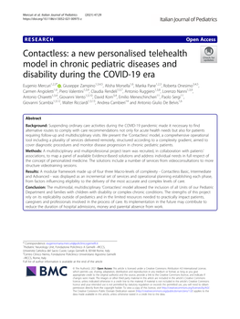 Download and Use Disorders and Disabilities in Need of Regular Follow up the Platform and Verify That the Conditions for an Effect- Multidisciplinary Assessments