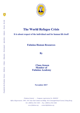 The World Refugee Crisis