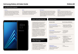 Samsung Galaxy A8 Sales Guide