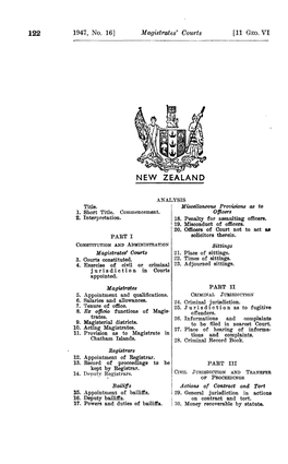 11 GEO VI 1947 No 16 Magistrates' Courts