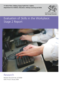 Evaluation of Skills in the Workplace: Stage 2 Report