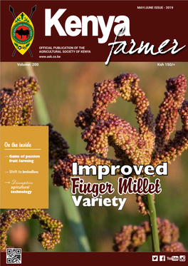 Finger Millet Variety May/June 2019 Issue