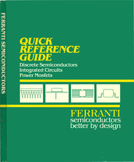 Ferranti Quick Reference Guide