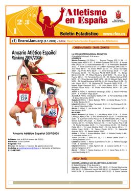 (5.1.2009) - Edita: Real Federación Española De Atletismo
