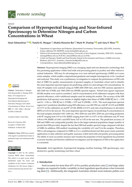 Comparison of Hyperspectral Imaging and Near-Infrared Spectroscopy to Determine Nitrogen and Carbon Concentrations in Wheat