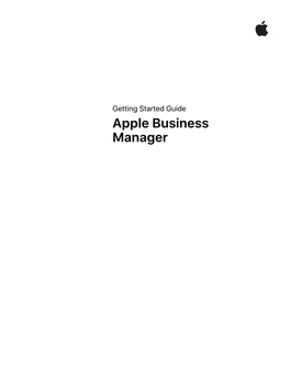 Apple Business Manager Overview Overview