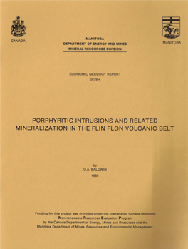 Economic Geology Report ER79-4: Porphyritic Intrusions and Related