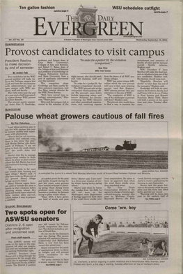 Provost Candidates to Visit Campus