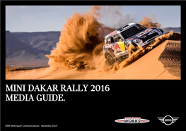 Mini Dakar Rally 2016 Media Guide