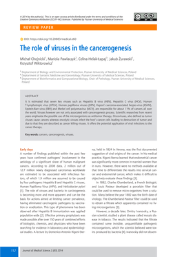 The Role of Viruses in the Cancerogenesis