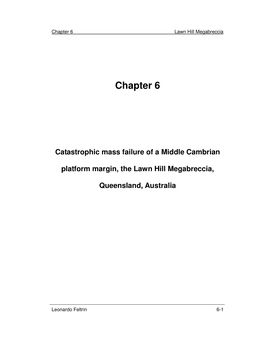 Chapter 6 Lawn Hill Megabreccia