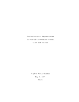 Klirnt and Schiele Stephan Kleinschuster May 6, 1997 AR592