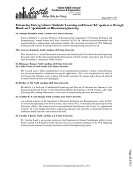 Enhancing Undergraduate Students' Learning and Research
