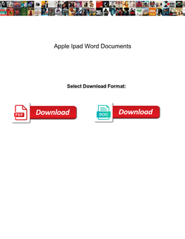 Apple Ipad Word Documents