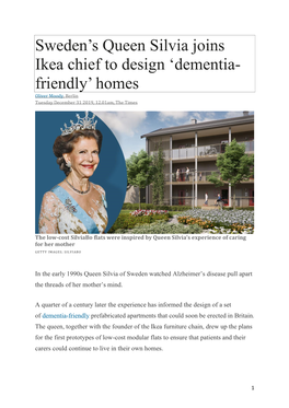 'Dementia- Friendly' Homes