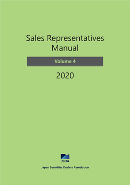 Sales Representatives Manual 2020