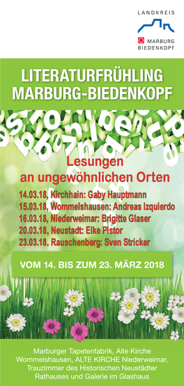 Broschüre Literaturfrühling 2018