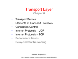 Transport Layer Chapter 6