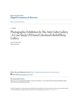 A Case Study of Daniel Libeskind's Roloff Beny Gallery