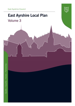 East Ayrshire Local Plan Volume 3 P I H S R E N T R a P