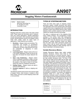 Stepping Motors Fundamentals