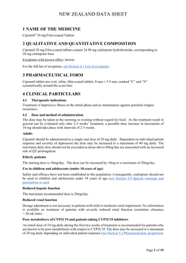 Cipramil® 20 Mg Film-Coated Tablets