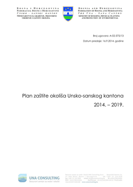 Plan Zaštite Okoliša Unsko-Sanskog Kantona 2014. – 2019