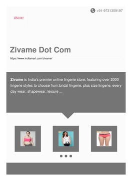 Zivame Dot Com