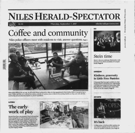 NILES HERALD-SPECTATOR Coffee and Community