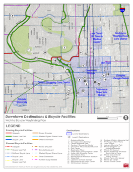 Downtown Destinations and Bicycle Facilities