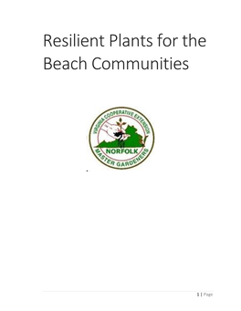 Resilient Plants for the Beach Communities