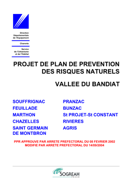 Projet De Plan De Prevention Des Risques Naturels Vallee Du Bandiat
