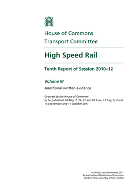 High Speed Rail