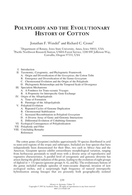 Polyploidy and the Evolutionary History of Cotton