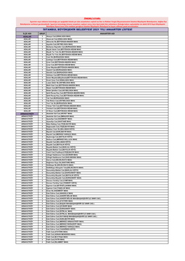 2021 Yılı Ana Arter Listesi.Xlsx